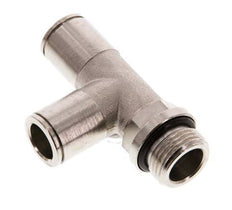 10mm x G3/8'' Right Angle Tee Push-in Fitting with Male Threads Brass NBR Rotatable