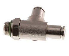4mm x G1/8'' Right Angle Tee Push-in Fitting with Male Threads Brass FKM Rotatable