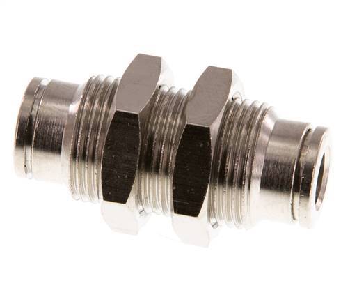 6mm Push-in Fitting Brass FKM Bulkhead