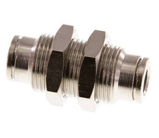 6mm Push-in Fitting Brass FKM Bulkhead