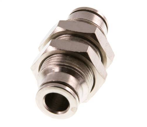 6mm Push-in Fitting Brass FKM Bulkhead