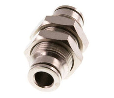 6mm Push-in Fitting Brass FKM Bulkhead