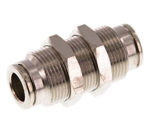 8mm Push-in Fitting Brass FKM Bulkhead