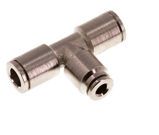 4mm x 6mm Tee Push-in Fitting Brass NBR