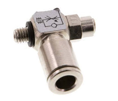 Flow Control Valve Meter-Out Elbow 6 mm - M5 Brass Slotted Screw Banjo