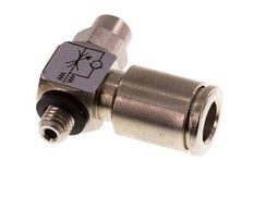 Flow Control Valve Meter-In Elbow 6 mm - M5 Brass Slotted Screw Banjo