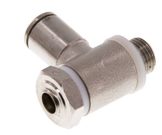 Flow Control Valve Meter-In Elbow 6 mm - G1/8'' Brass Slotted Screw Banjo