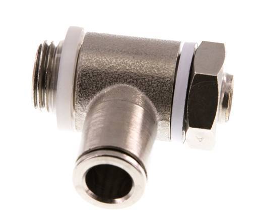Flow Control Valve Meter-In Elbow 8 mm - G1/4'' Brass Slotted Screw Banjo