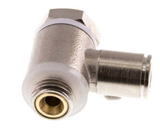 Flow Control Valve Meter-In Elbow 8 mm - G1/4'' Brass Slotted Screw Banjo