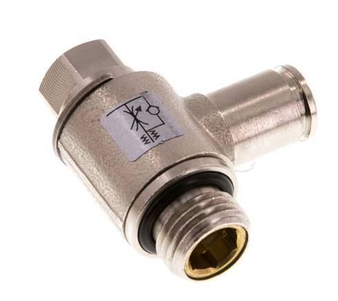 Flow Control Valve Meter-Out Elbow 6 mm - G1/4'' Brass Slotted Screw