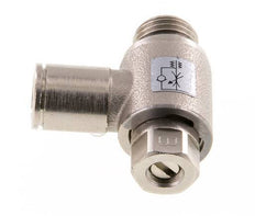 Flow Control Valve Meter-Out Elbow 8 mm - G1/4'' Brass Slotted Screw