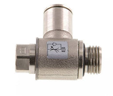 Flow Control Valve Meter-Out Elbow 8 mm - G1/4'' Brass Slotted Screw