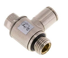 Flow Control Valve Meter-Out Elbow 8 mm - G1/4'' Brass Slotted Screw