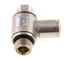 Flow Control Valve Meter-Out Elbow 8 mm - G1/4'' Brass Slotted Screw