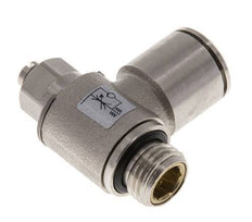 Flow Control Valve Meter-Out Elbow 12 mm - G1/4'' Brass Slotted Screw