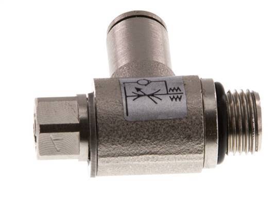 Flow Control Valve Meter-In Elbow 4 mm - G1/8'' Brass Slotted Screw