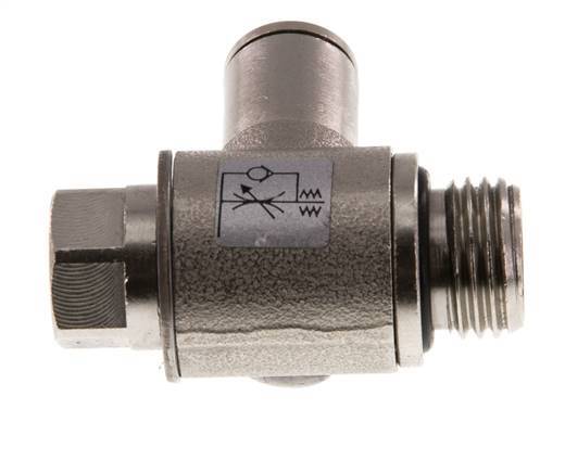 Flow Control Valve Meter-In Elbow 6 mm - G1/4'' Brass Slotted Screw