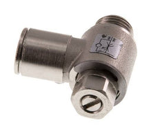 Flow Control Valve Meter-In Elbow 10 mm - G1/4'' Brass Slotted Screw