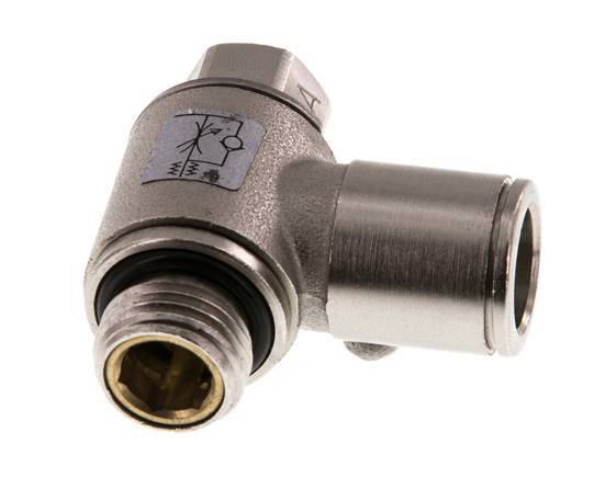 Flow Control Valve Meter-In Elbow 10 mm - G1/4'' Brass Slotted Screw