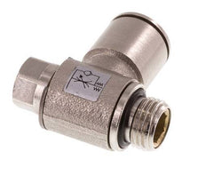 Flow Control Valve Meter-In Elbow 12 mm - G1/4'' Brass Slotted Screw
