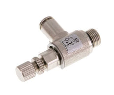Flow Control Valve Meter-Out Elbow 4 mm - G1/8'' Brass Knurled Screw