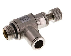Flow Control Valve Meter-In Elbow 8 mm - G1/4'' Brass Knurled Screw