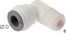 5/16'' x 1/4'' NPT 90deg Elbow Push-in Fitting with Male Threads POM EPDM [5 Pieces]