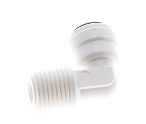 6mm x R1/4'' 90deg Elbow Push-in Fitting with Male Threads POM EPDM [5 Pieces]