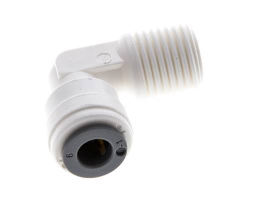 6mm x R1/4'' 90deg Elbow Push-in Fitting with Male Threads POM EPDM [5 Pieces]