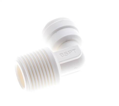 6mm x R3/8'' 90deg Elbow Push-in Fitting with Male Threads POM EPDM [5 Pieces]
