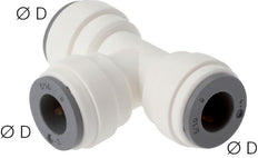 10mm Tee Push-in Fitting POM EPDM FDA [2 Pieces]