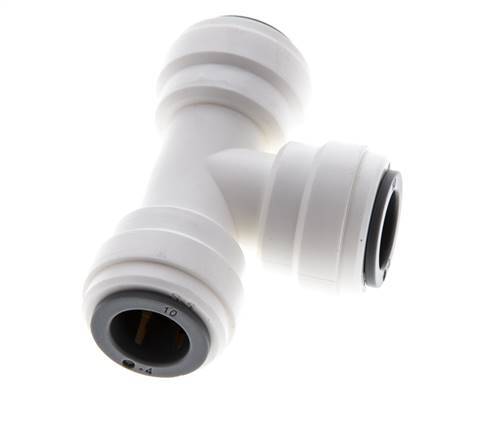 10mm Tee Push-in Fitting POM EPDM FDA [2 Pieces]