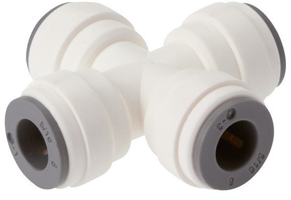 8mm Cross Push-in Fitting POM EPDM FDA [2 Pieces]