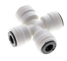 6mm Cross Push-in Fitting POM EPDM FDA [2 Pieces]