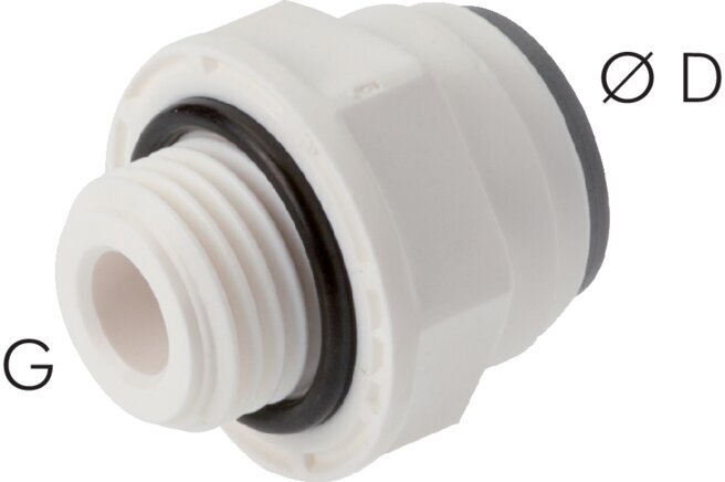 3/8'' x G3/8'' Push-in Fitting with Male Threads POM EPDM [5 Pieces]