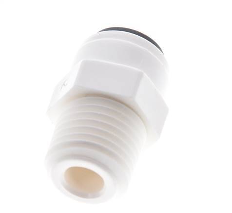1/4'' x 1/4'' NPT Push-in Fitting with Male Threads POM EPDM [10 Pieces]