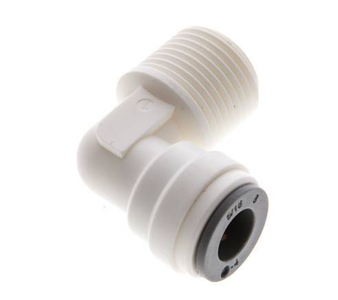 5/16'' x R3/8'' 90deg Elbow Push-in Fitting with Male Threads POM EPDM [5 Pieces]