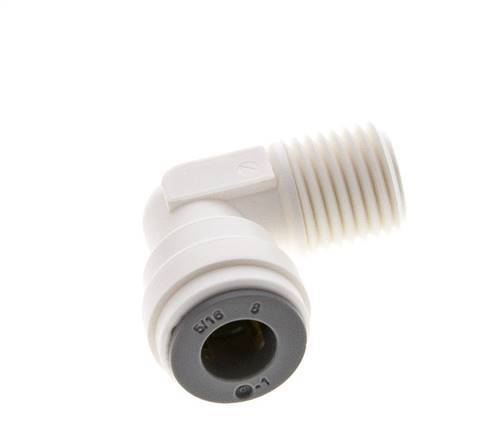 5/16'' x 1/4'' NPT 90deg Elbow Push-in Fitting with Male Threads POM EPDM [5 Pieces]