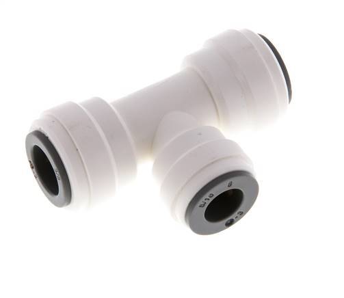 3/8'' x 5/16'' Tee Push-in Fitting POM EPDM FDA [2 Pieces]