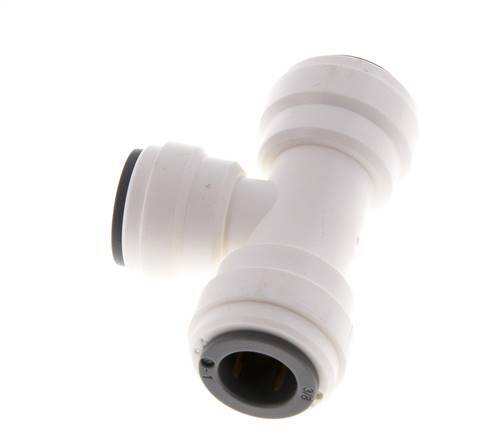3/8'' x 5/16'' Tee Push-in Fitting POM EPDM FDA [2 Pieces]