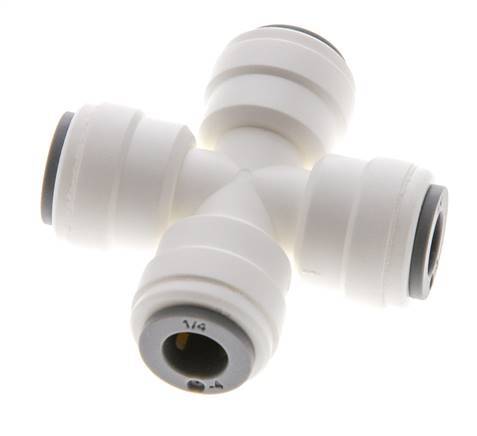 1/4'' Cross Push-in Fitting POM EPDM FDA [2 Pieces]