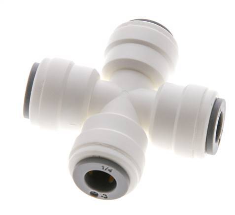 1/4'' Cross Push-in Fitting POM EPDM FDA [2 Pieces]