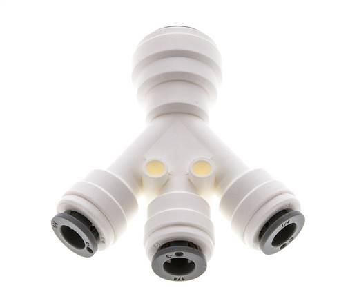 1/4'' x 6.8mm Plug-in Fitting with Hose Pillar POM EPDM [10 Pieces]