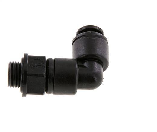 5mm x G1/8'' 90deg Elbow Push-in Fitting with Male Threads POM NBR Rotatable [2 Pieces]