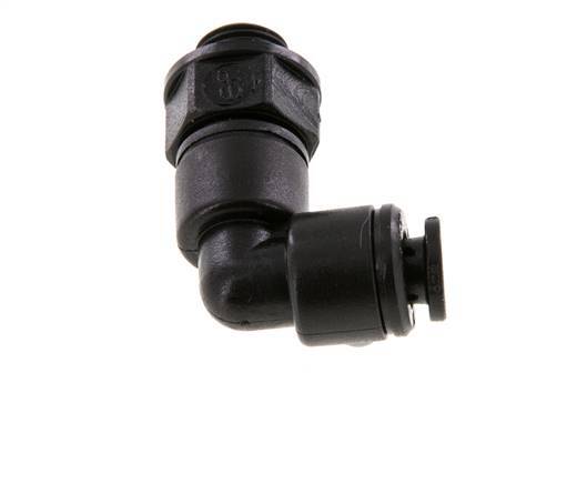 5mm x G1/8'' 90deg Elbow Push-in Fitting with Male Threads POM NBR Rotatable [2 Pieces]