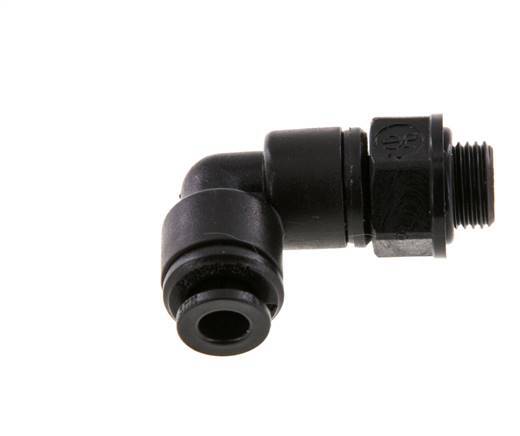5mm x G1/8'' 90deg Elbow Push-in Fitting with Male Threads POM NBR Rotatable [2 Pieces]