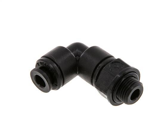 5mm x G1/8'' 90deg Elbow Push-in Fitting with Male Threads POM NBR Rotatable [2 Pieces]