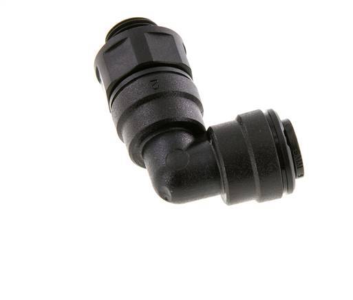 6mm x G1/8'' 90deg Elbow Push-in Fitting with Male Threads POM NBR Rotatable [2 Pieces]