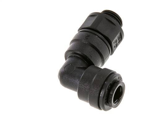 6mm x G1/8'' 90deg Elbow Push-in Fitting with Male Threads POM NBR Rotatable [2 Pieces]