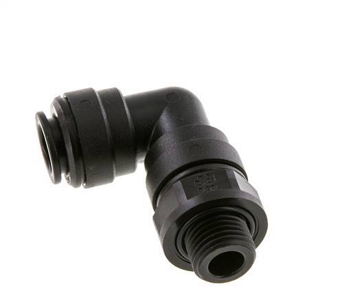 10mm x G1/4'' 90deg Elbow Push-in Fitting with Male Threads POM NBR Rotatable